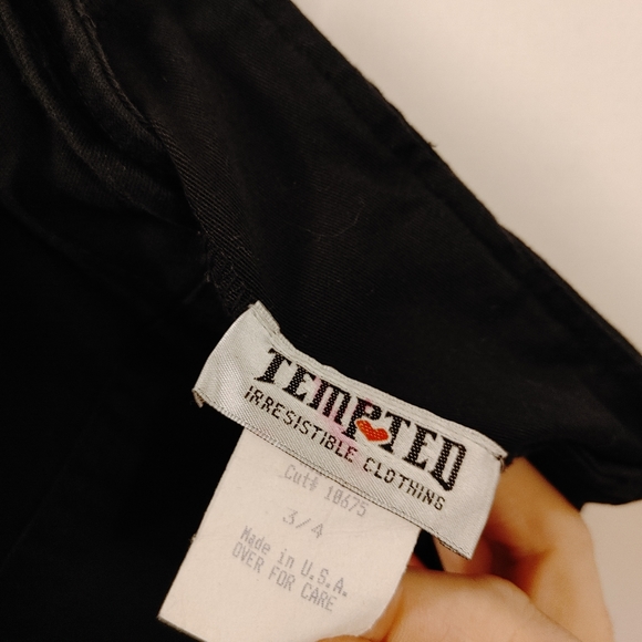 Tempted Black Zip Up Skirt Women's Size 3/4 Used Very Good. MADE IN USA .Condit - Picture 6 of 10